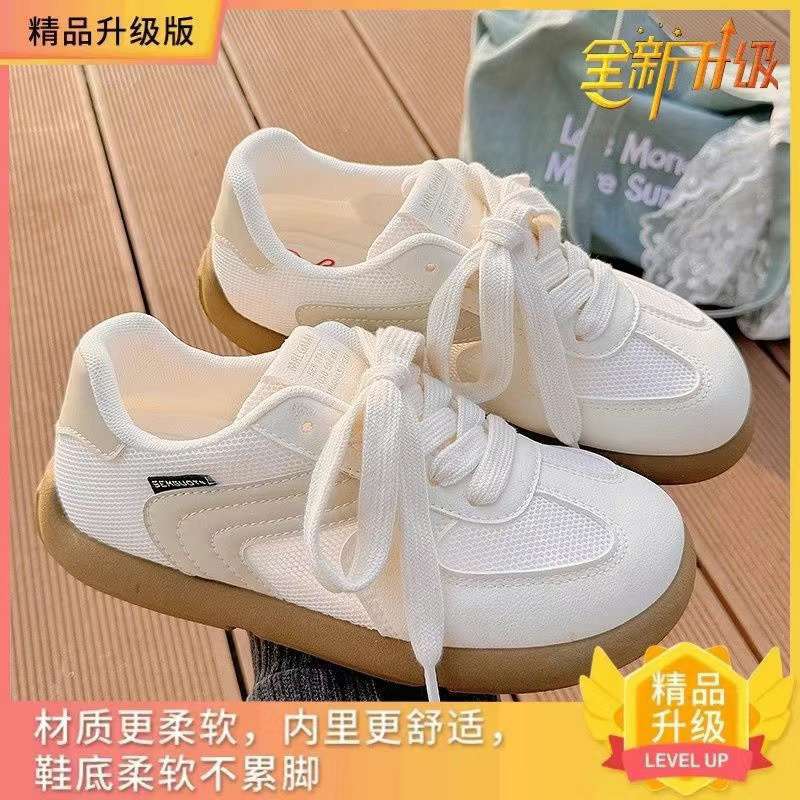 Dexun shoes women's 2025 spring and summer versatile little white shoes breathable mesh board shoes niche ins tide sports and leisure shoes