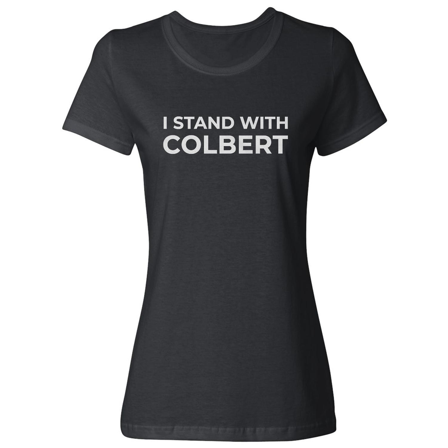 I Stand With Colbert The Last Show Support Ladies Crewneck T-Shirt XXL