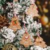 48Pcs Xmas Tree Tags Gift Bags Hanging Kraft Paper Tag Retro Christmas Candy Cookies Packaging Supplies Noel Navidad Decoration