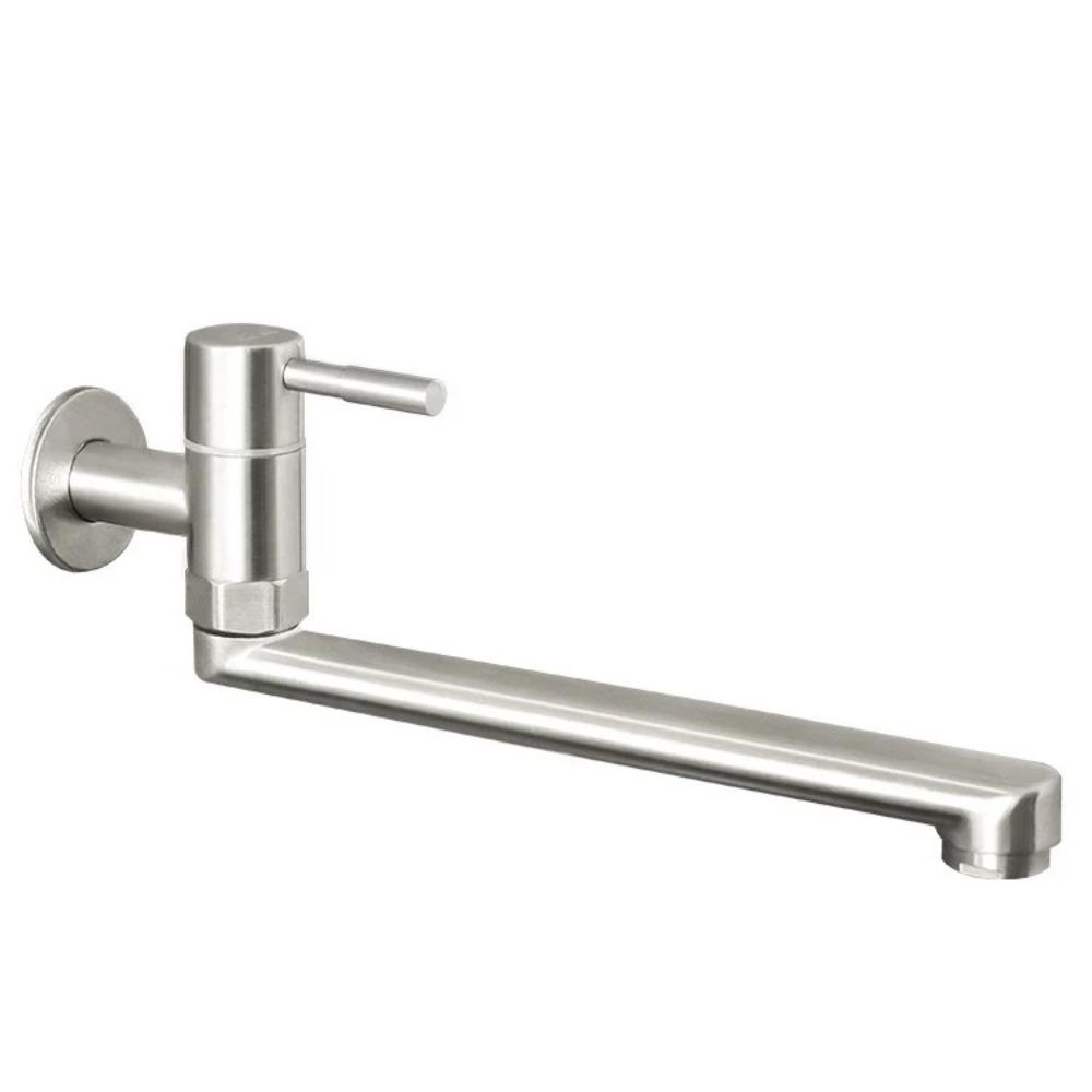 180° Rotation Kitchen Faucet Lengthened Outlet Stainless Steel Sink Tap  Bathroom Use