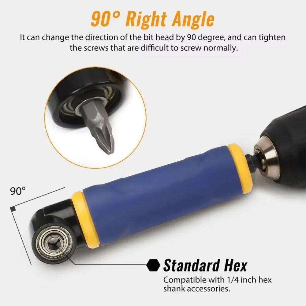 Blue Color Right Angle Drill Adapter Labor-saving Right Angle Extension  Precision Work