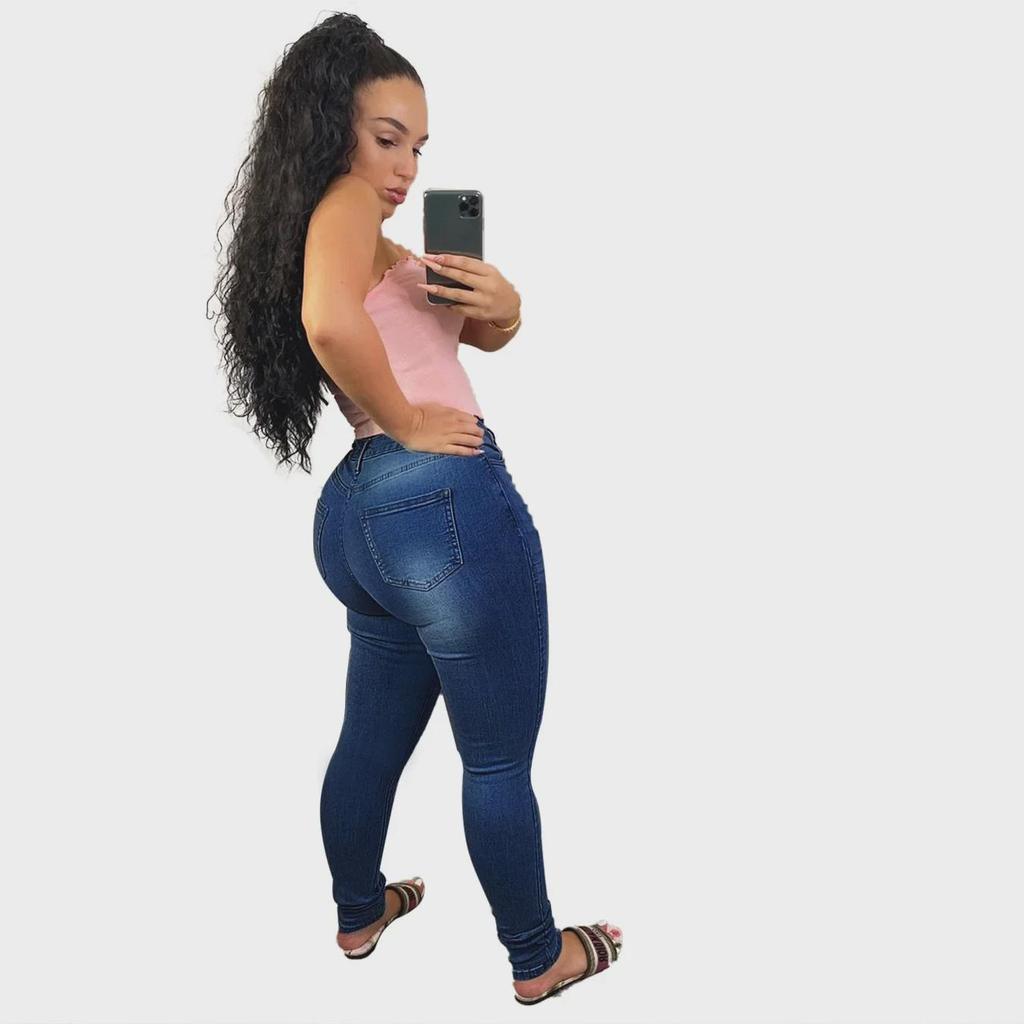 Women's Fashion Slim Stretch Denim Pants – European & American Style