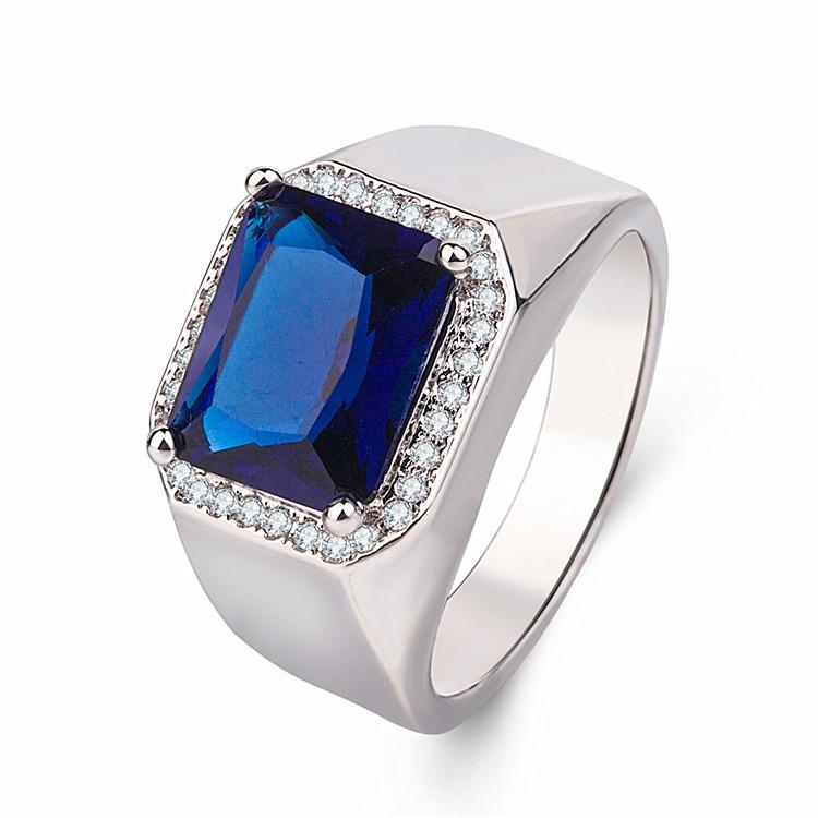 2026 Men's Ring Full Diamond Fashion Light Luxury Men's Open Ring Accessories