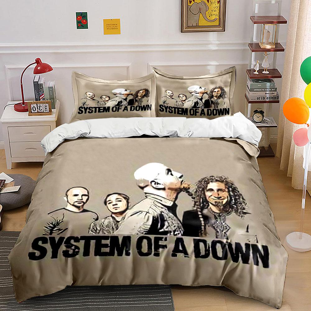 "System of a Down Bedding Set" Bedding Duvet Cover Set Duvet Cover Pillowcases  (1 * Duvet Cover 2 * Pillowcases, without duvet insert)