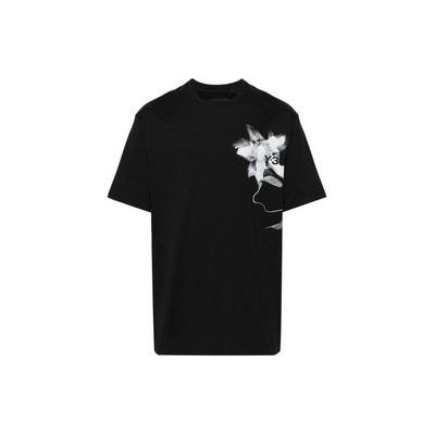 Y-3 Grafik-T-Shirt Asien-Größe 'Schwarz' Herren IN4353