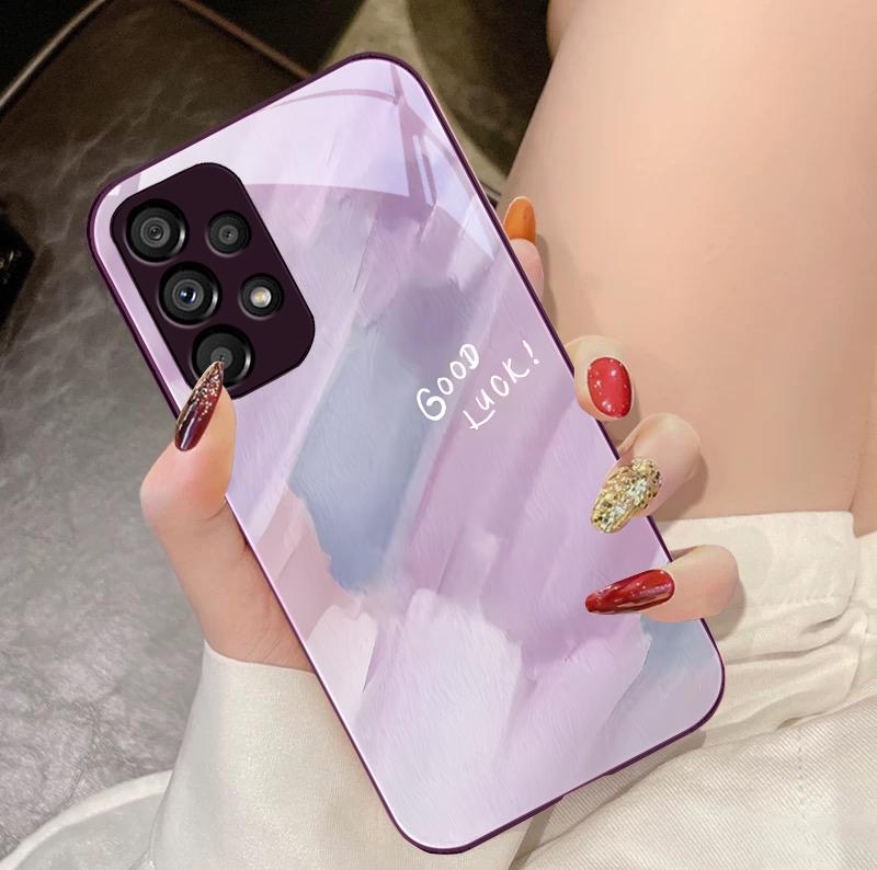 

Свіжий акварельний чохол для Samsung Galaxy S10 4G S20 11E 30 S21 21 22 S24 Fe Pro S23 S25 Ultra 5G S9 Загартоване Скло For Samsung S24 FE