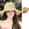 Vegetable Fiber Floppy Hat With Large Brim And Handmade Craft For Outdoor Sun Protection And Picnic