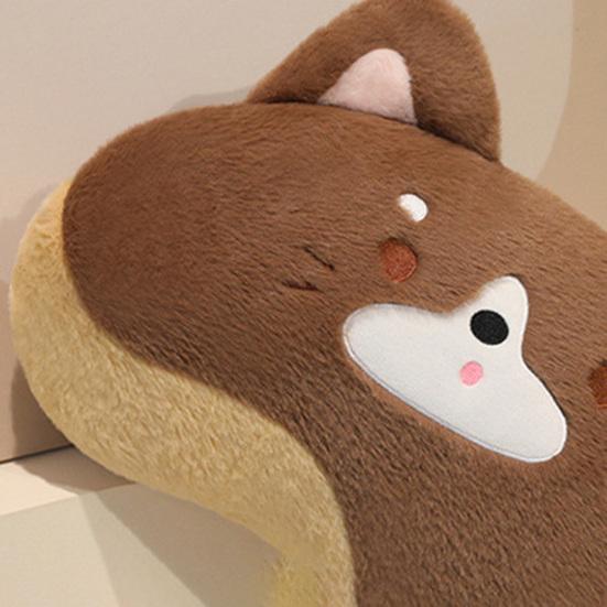 Perna Plus Pisică Cremă Perna Ergonomică pentru Corp pentru Dormit Lateral și Ghemuit 80/100cm Animal Moale de Pluș pentru Pat și Canapă