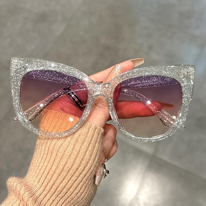 Retro Gradient Lens Cat Eye Sun Shades - Large Sunglasses For Women - Leopard Fashion For Vacation Beach Party