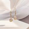 High-end Earrings French Romantic Water Drop Crystal Earrings Simple Temperament Versatile Micro-encrusted