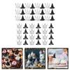 Pack of 24 Plastic Witch Hat and Crowns Cake Toppers for Birthday Party Halloween Decorations Cupcakes Accessories