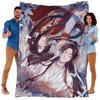 Anime Character Digital Print Throw Blanket Reversible Glam Style Machine Washable Knitted Polyester Multipurpose