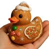 1/3Pcs Duck Ornament Handmade Texture Festive Christmas Decoration with Gift Bowknot Crutch Decor Xmas