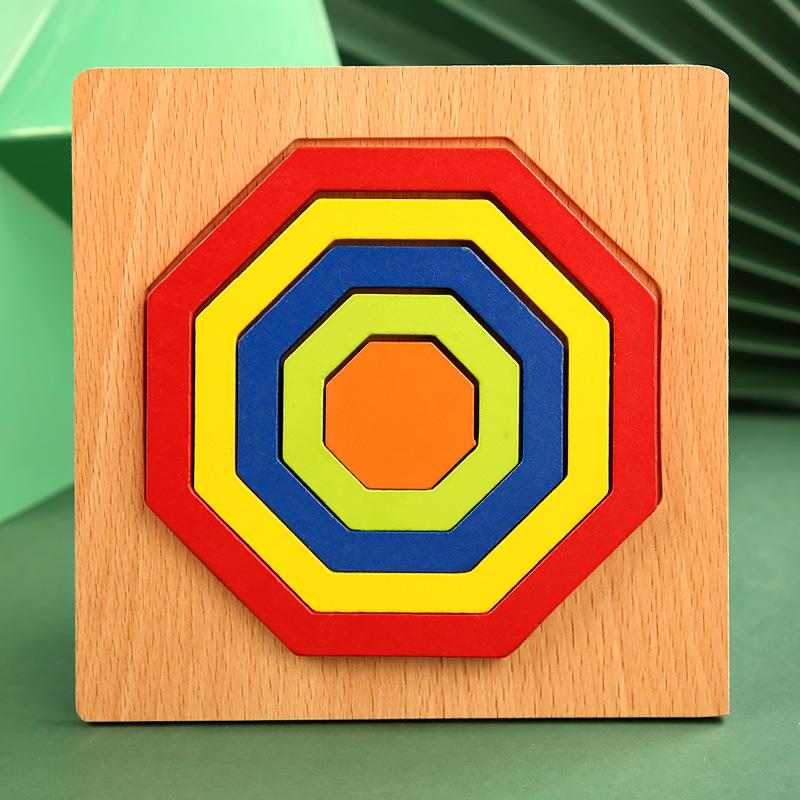 Wooden 3D Educational Puzzle for Toddlers - Interactive, Creative Hands-on Toy for Ages 1-3