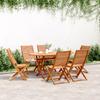 Vidaxl Folding Garden Chairs, 6 Pcs, 51X66X95 Cm, Acacia Wood