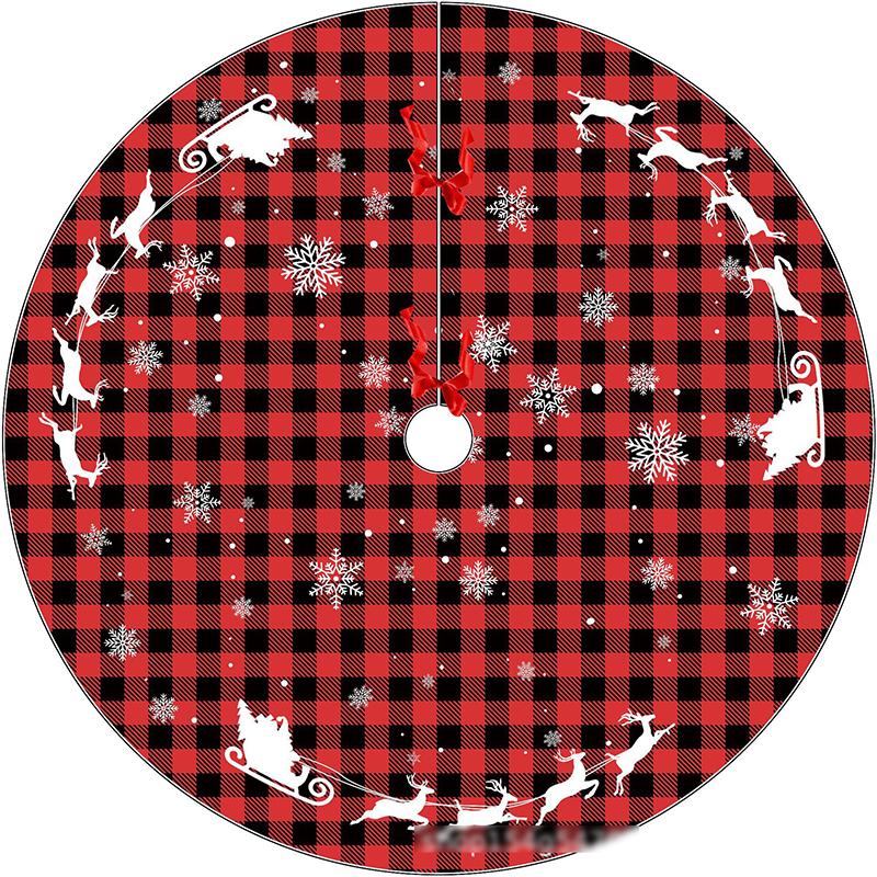 

90/120 см Юбка для рождественской елки Снеговик Олень Снежинка Коврик для елки Рождественские украшения для дома Зимние праздники Подарки на Новый год 70cm