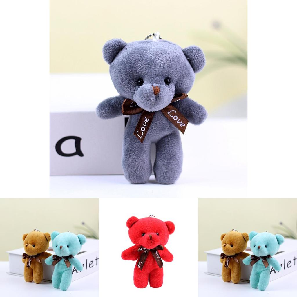 Adorable Teddy Bear Plush Toy Keychain Soft Stuffed Animal Doll Cute Gift