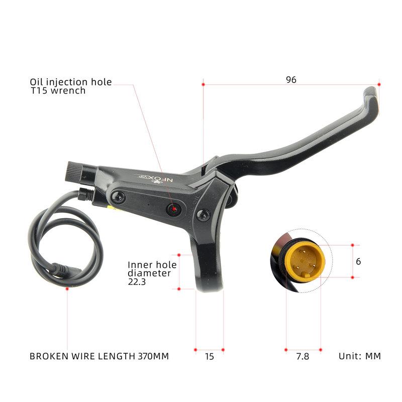 NFOX SM2A electric bicycle hydraulic disc brake handle with four piston two piston calipers 2-pin 3-pin power-off Accessories