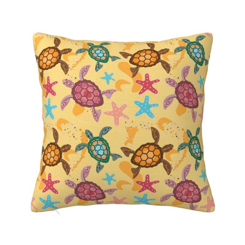 Ocean Sea Turtle Cushion Cover X Cm Polyester Velvet Throw Pillow Case For Sofa Chair Decoration Bedding Pillowcase