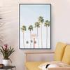 Pink Nordic Summer Holiday Travel Beach Surf Ocean Art Poster Canvas Painting Wall Art for Living Room Bedroom Home Decoration
