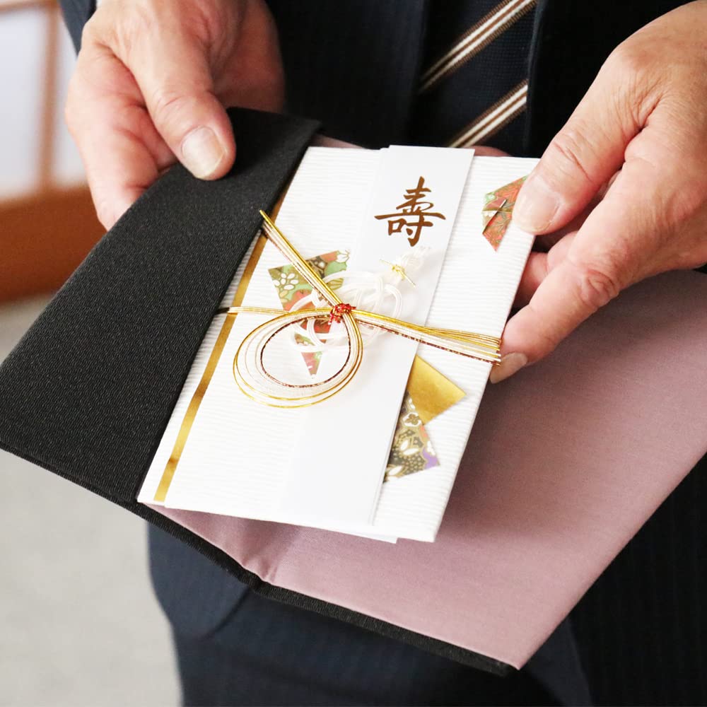 Naamukumachan Kobo Fukusa (Cloth Wrapping Cloth) for Celebrations and Condolences, Premium Chirimen, Black, for Men and Women, Gift Envelopes