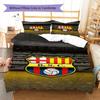 Set Biancheria da Letto con Fantasia Barcelona SC Copripiumino Federa Decorazione Casa Regalo (1 * copripiumino + 2 * federa, senza nucleo)