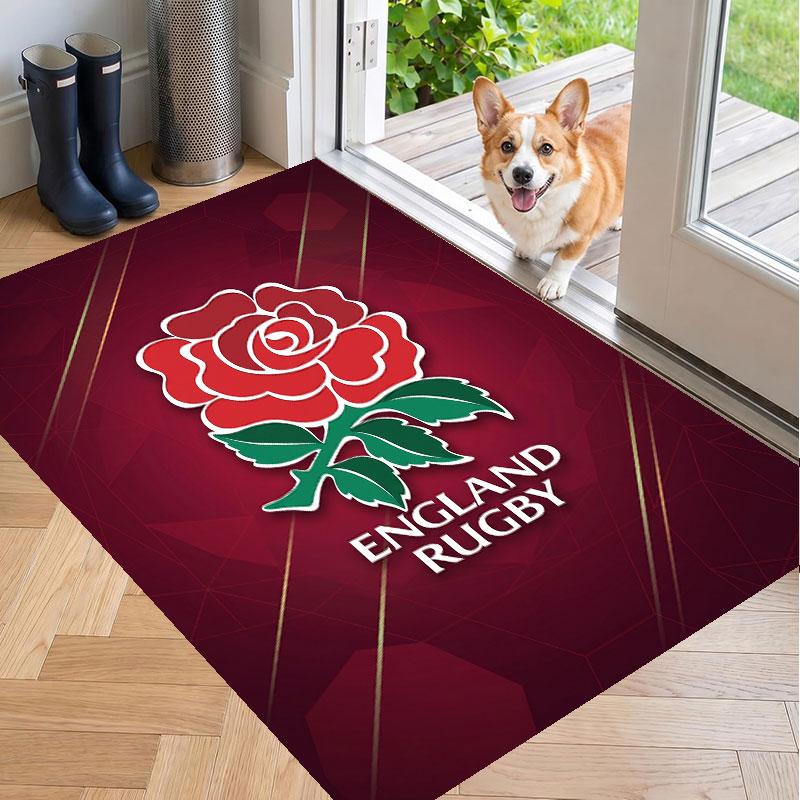 Soft Floor Carpet England Rugby Pattern Area Rug Decorative Mat For Home Room Decoration