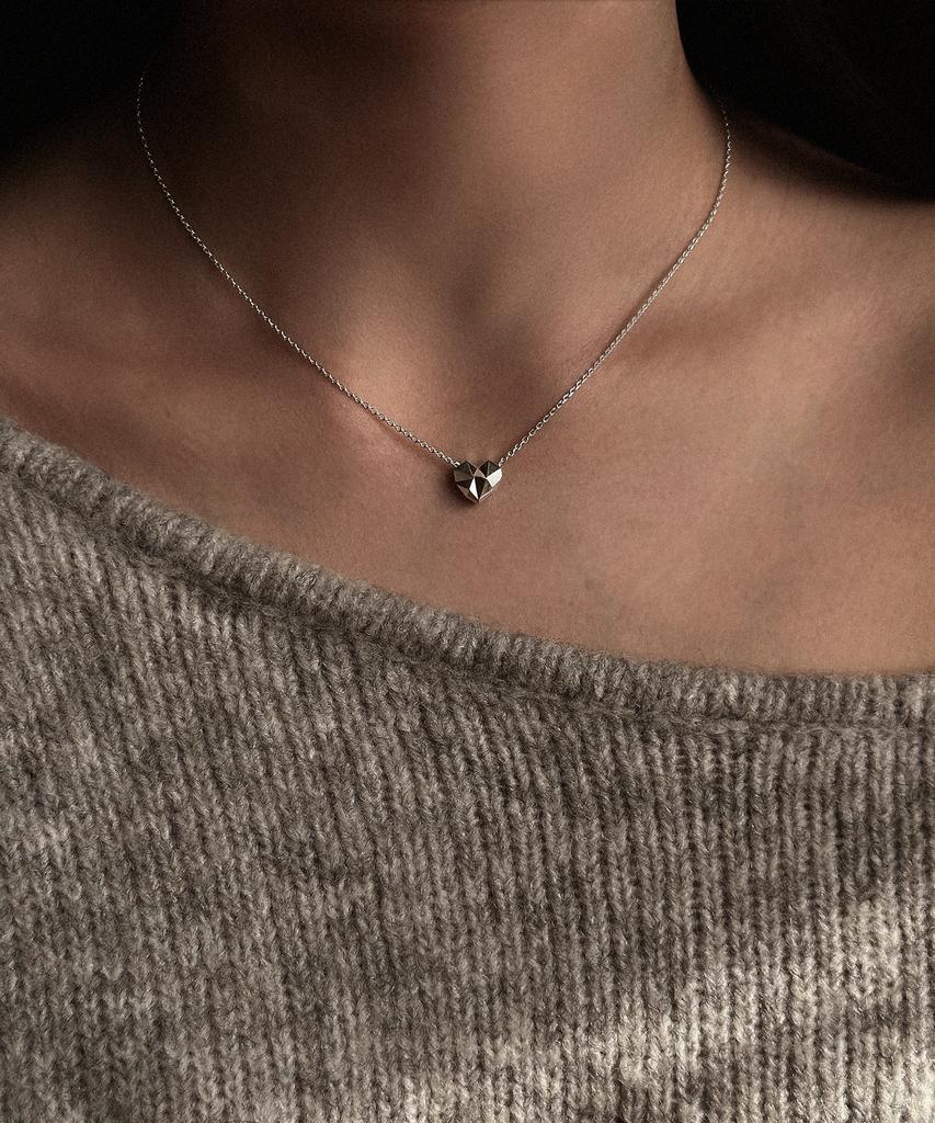 Chalangsi Square Heart Necklace 925 Silver