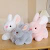 Cartoon Fluffy Rabbit Plush Toys Cute Soft Stuffed Bunny Dolls Pendant Plush Keychain Pillow Children Kids Birthday Xmas Gifts