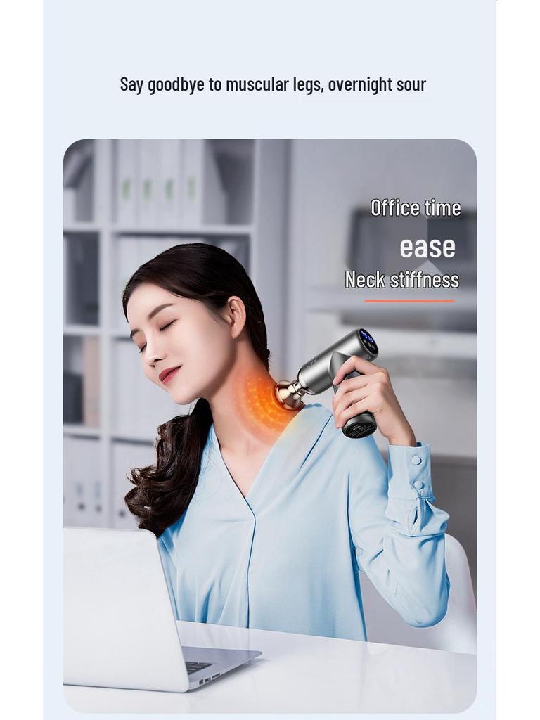 VTT Mini Fascia Massage Gun for Women - Multifunctional Electric Massager with Replaceable Head