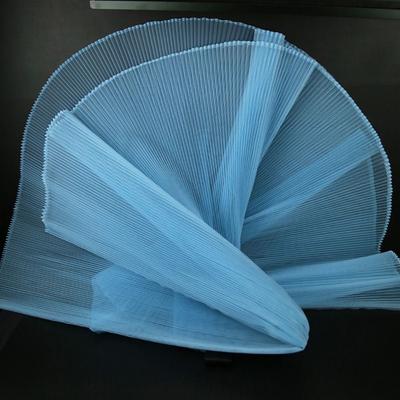 1yard/150cm Solid Accordion Fabric DIY Pleated Stiff Mesh Fabric Designer Material Handmade Clothing Fabrics