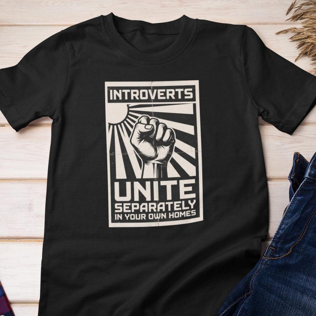 Funny Shirt - Introverts Unite Separately in Your Own Homes Tee | Introverted Cotton Tee