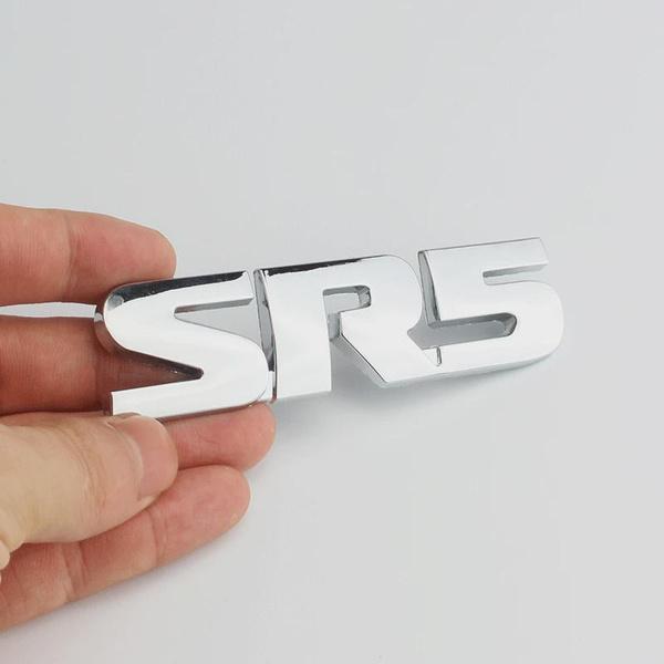 Für SR5 V6 Corolla 4Runner Tacoma Tundra T100 Pickup Sequoia Tercel Chrom Stamm Seite Aufkleber Metall Außen Dekoration