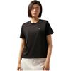 Calvin Klein Jeans Autumn Winter Solid Color Simple Embroidered Letter Round Neck Short Sleeve Regular T-Shirt Women Tops Space-Black 40WH105-UB1
