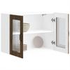 Kitchen Wall Cabinet with Doors, Lucca, Smoked Oak