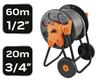 Garden hose cart, plastic, up to 60 m of 1/2" hose
