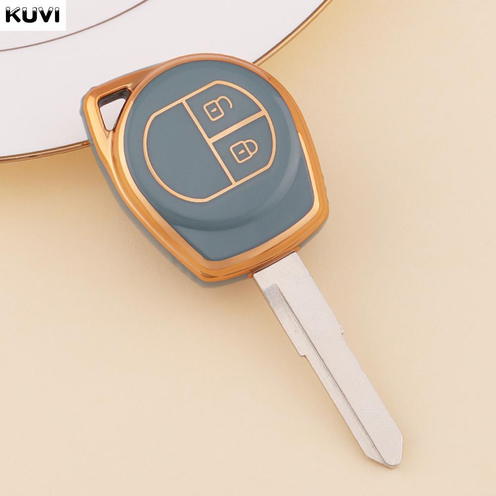 New Gold Edge Design Tpu Key Case Full Cover For Suzuki Grand Vitara Swift Liana Window Sx4 Jimny Samurai Amagatarai 2 Btn