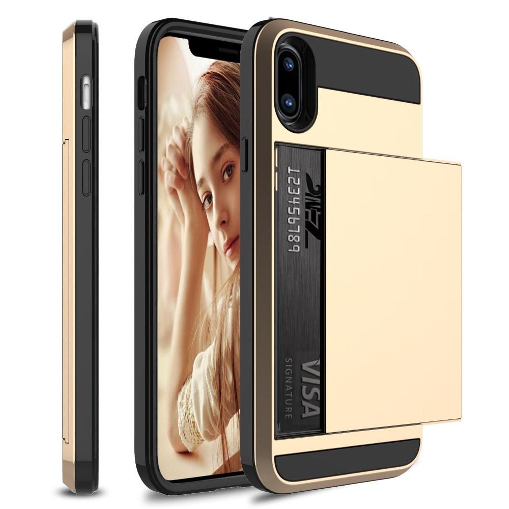 Hybrid Armor Case for iPhone 14 13 Pro Max Wallet Case Card Holder Shockproof Rubber Bumper Cover for iPhone 14 Plus Case for iPhone 13 золотой