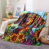 Sunflower Cat and Dog  Print Flannel Blanket, High Quality Comfortable for All Seasons, Home Decor, Warmth and Comfort