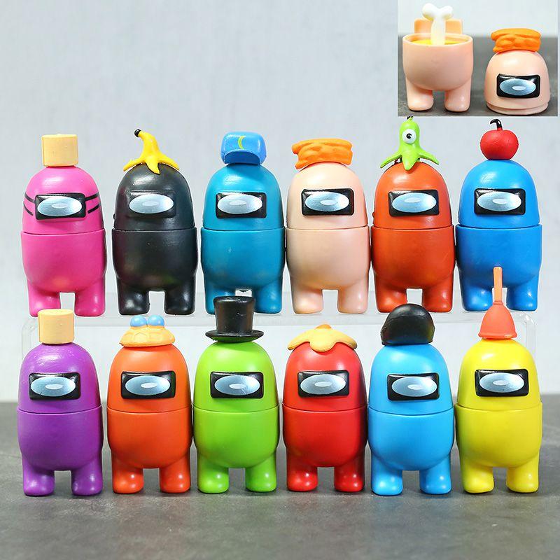 Action Among Us Figures Game Toys Mini Car Decoration Dolls Gift 12pcs 8pcs 7pcs