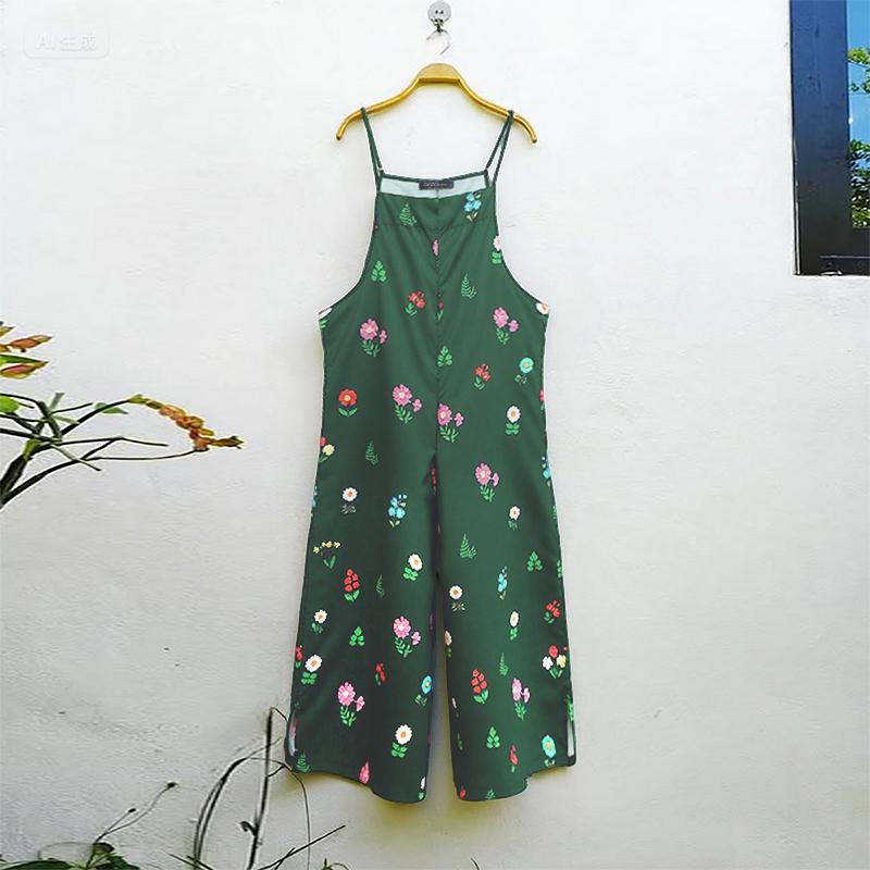 

ZANZEA Женский повседневный комбинезон-сарафан без рукавов с принтом 5XL