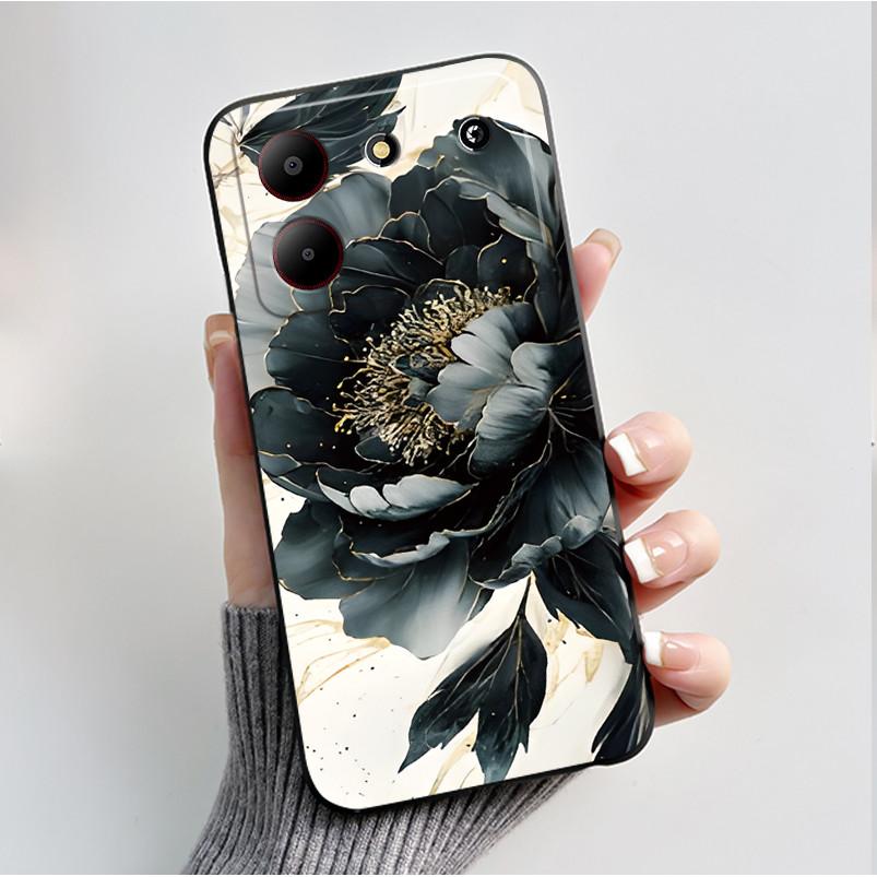For ZTE Blade A54 Case Protective Soft Silicone Flower TPU Covers for ZTE BladeA54 4G Bumper For Blade A34 A 54 Phone Cases Bag