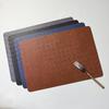 Double-Sided Retro Leather Placemat: Waterproof, Heat-Resistant, Drip-Proof for Home, Hotel, or Restaurant Use