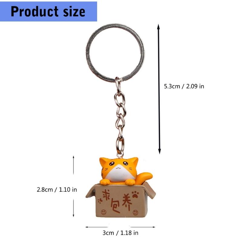 Happy Cats Keychain Small Key Holder Lovely Stylish Pendant for Versatile Daily Accessories Backpack and Gifts  Ornament