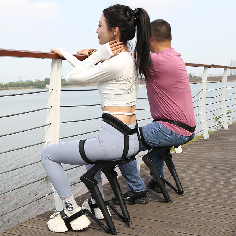 Adjustable Height Exoskeleton Wearable Seat Integrated Support Lightweight Special Work Fishing Stool Standing Worker Ideal Tool