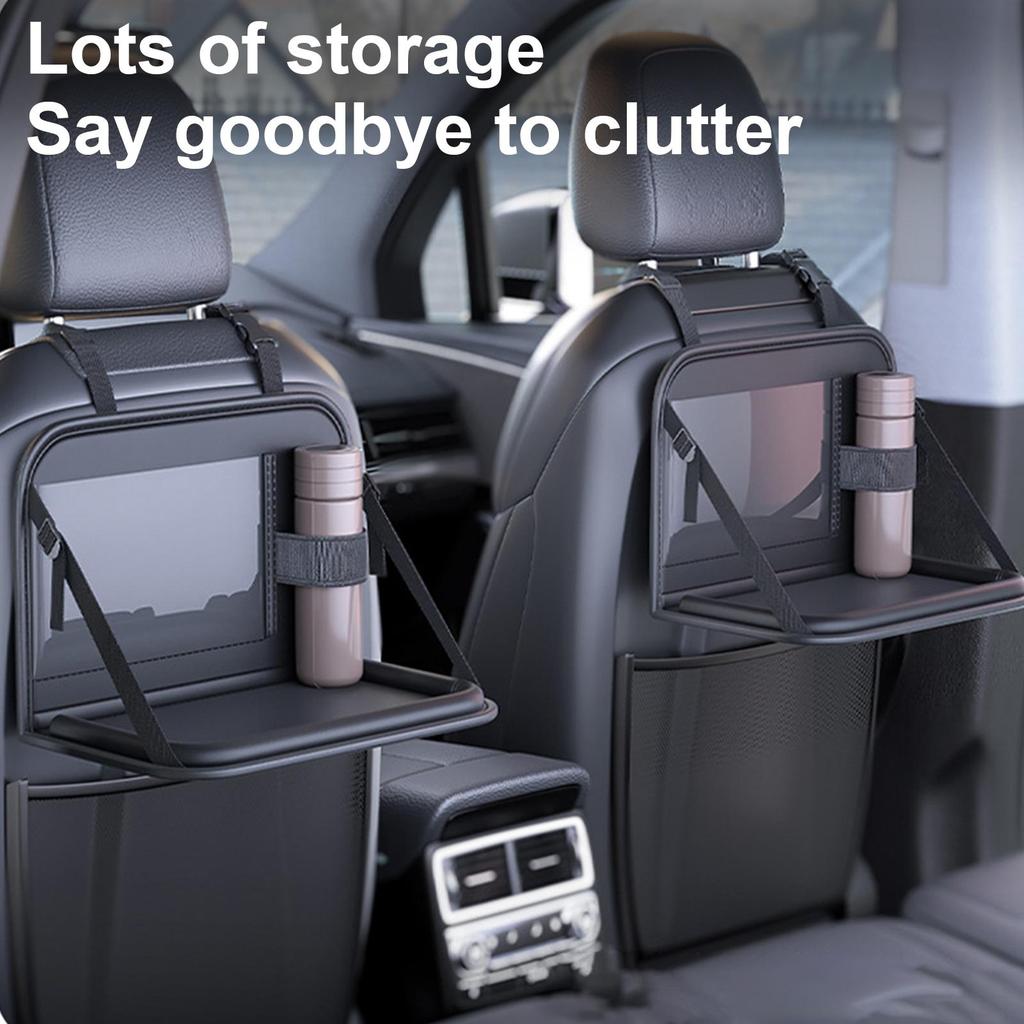 Kids Car Tray Storage Foldable Rear Desk Laptop Holder Car Table For Kids For Toddler Airplane Camping Long Ride Snack Time