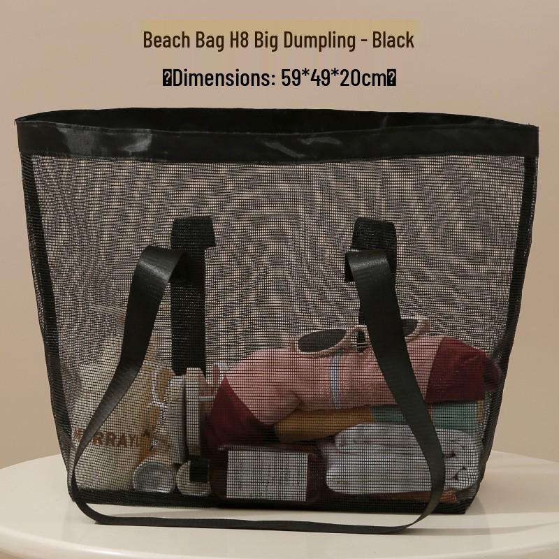 Große Strandtasche aus Mesh mit hoher Kapazität für Spielzeug und Badebekleidung – Multifunktionale Reisehandtasche