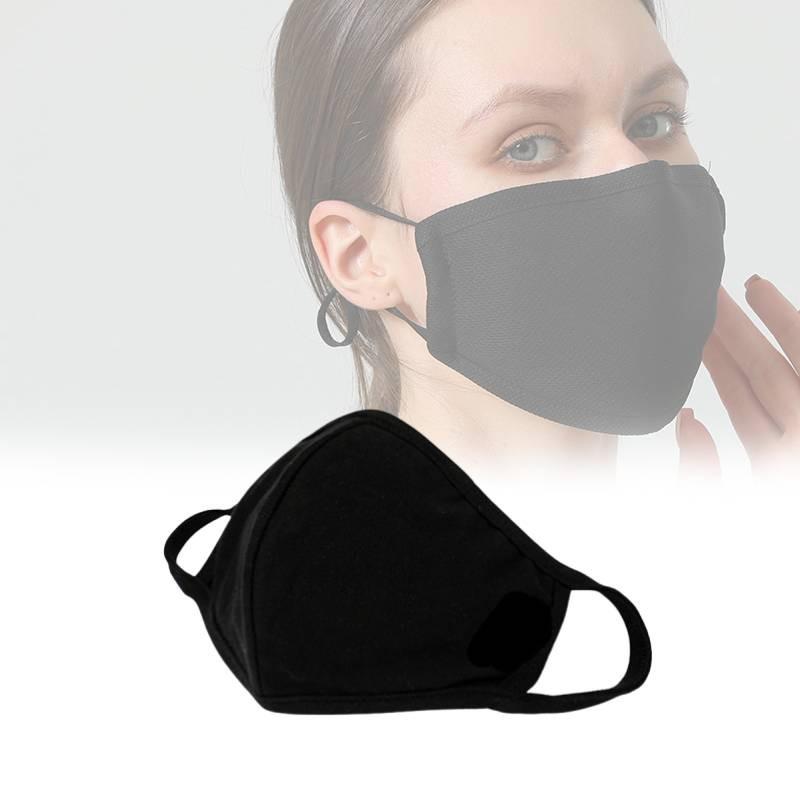 Atmungsaktive Schwarze Baumwoll-Gesichtsmaske Bequem Waschbar Winddicht Und Warm Für Alle Jahreszeiten