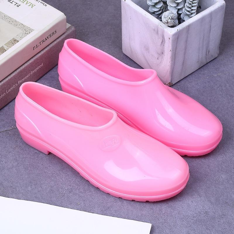 Low Tube Spring and Autumn Rain Shoes Women's Non-slip Water Shoes Short Tube Water Boots Low Tube Low Top Work Rain Boots