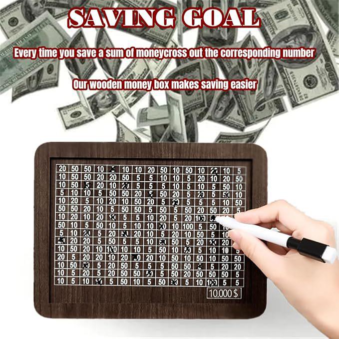 Spardose aus Holz Zähler für Kinder - Ornament mit großer Kapazität